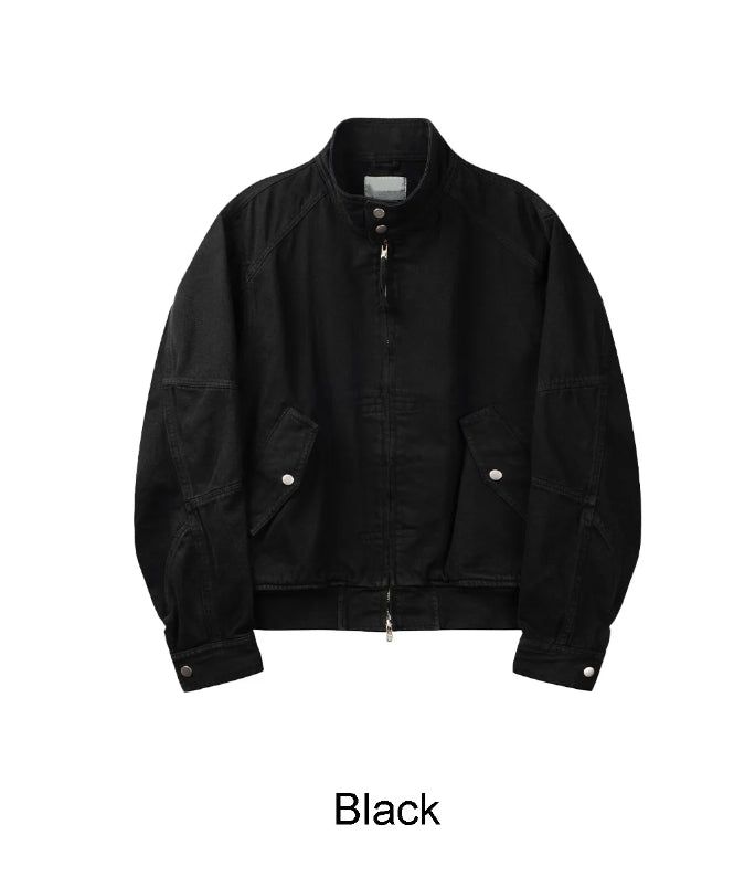 Deon Dyeing High Neck Crop Jacket