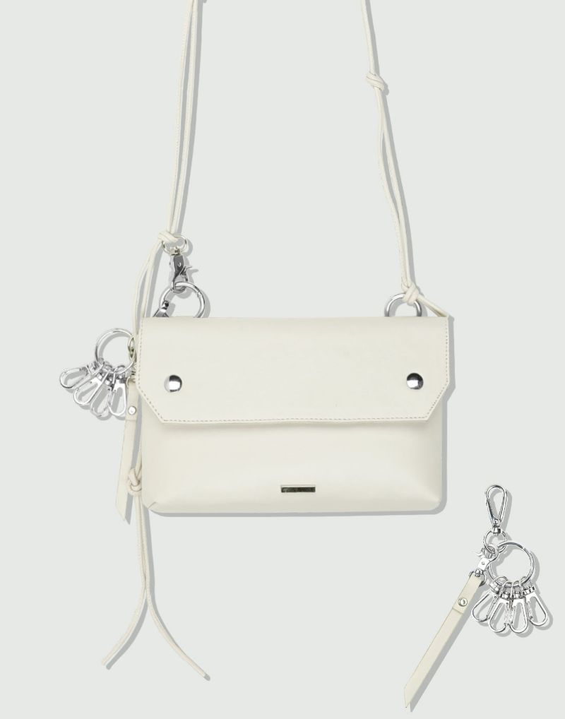 S SY(エスエスワイ)の「piping leather strap flap bag & utility key ring ivory(Fashion Accessories)」