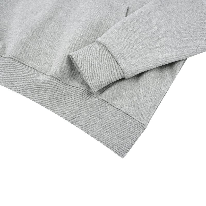 DOUBLE LOOP LOGO SLEEK HOODIE SWEATSHIRT GRAY