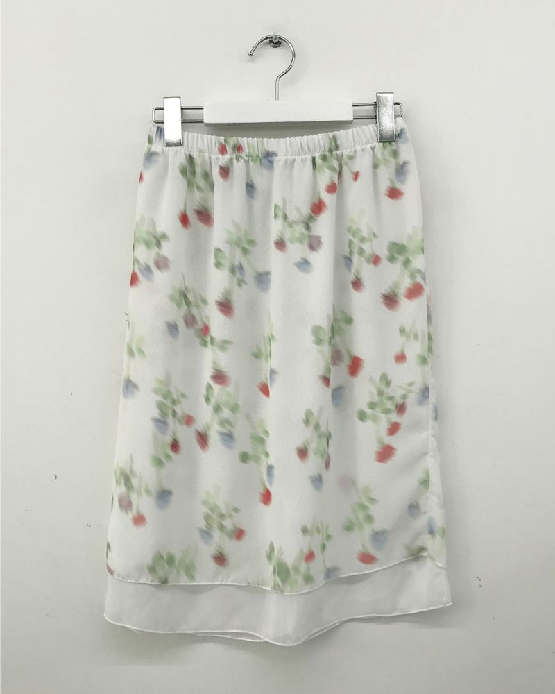 Floral Blur Skirt (3color)