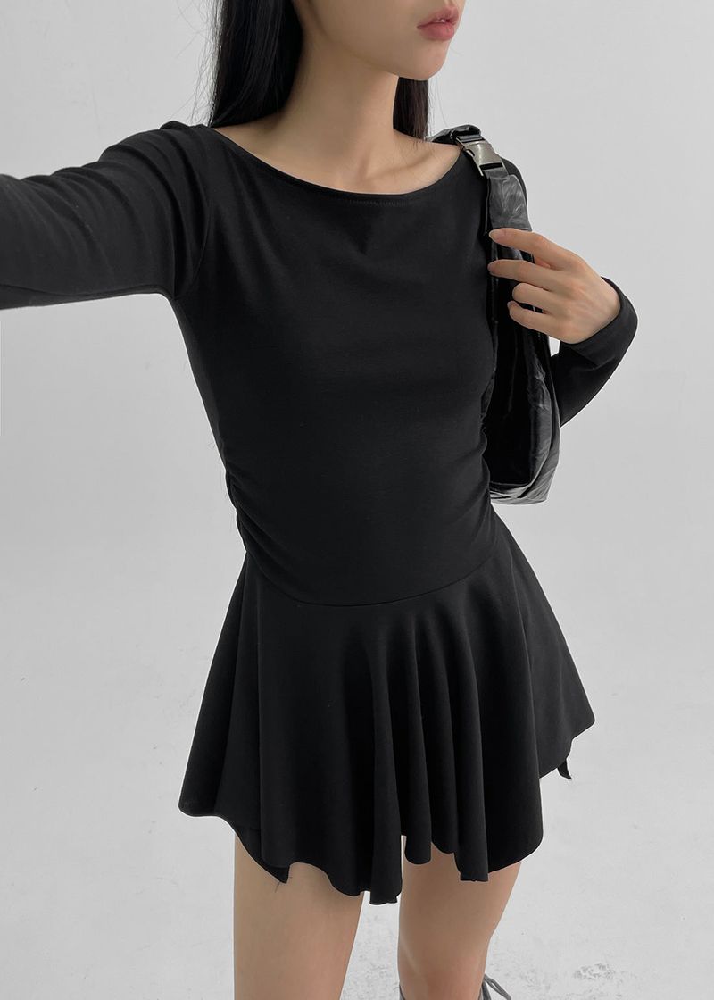 BLACKUP（ブラックアップ）の「[MADE] Perry El Boat Neck Mini Dress（Dresses）」