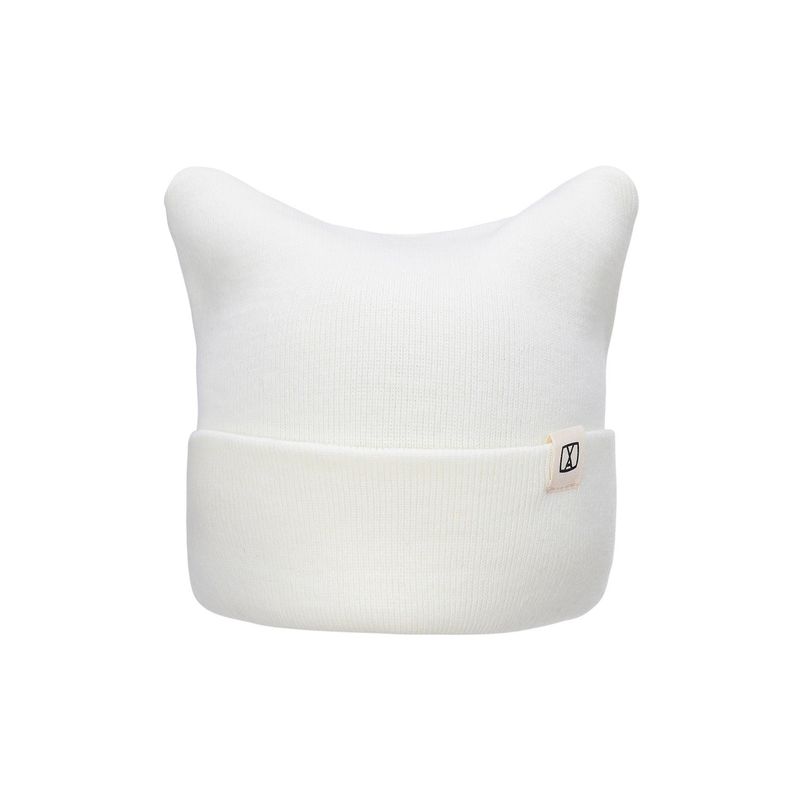 VA Label Square Beanie / White