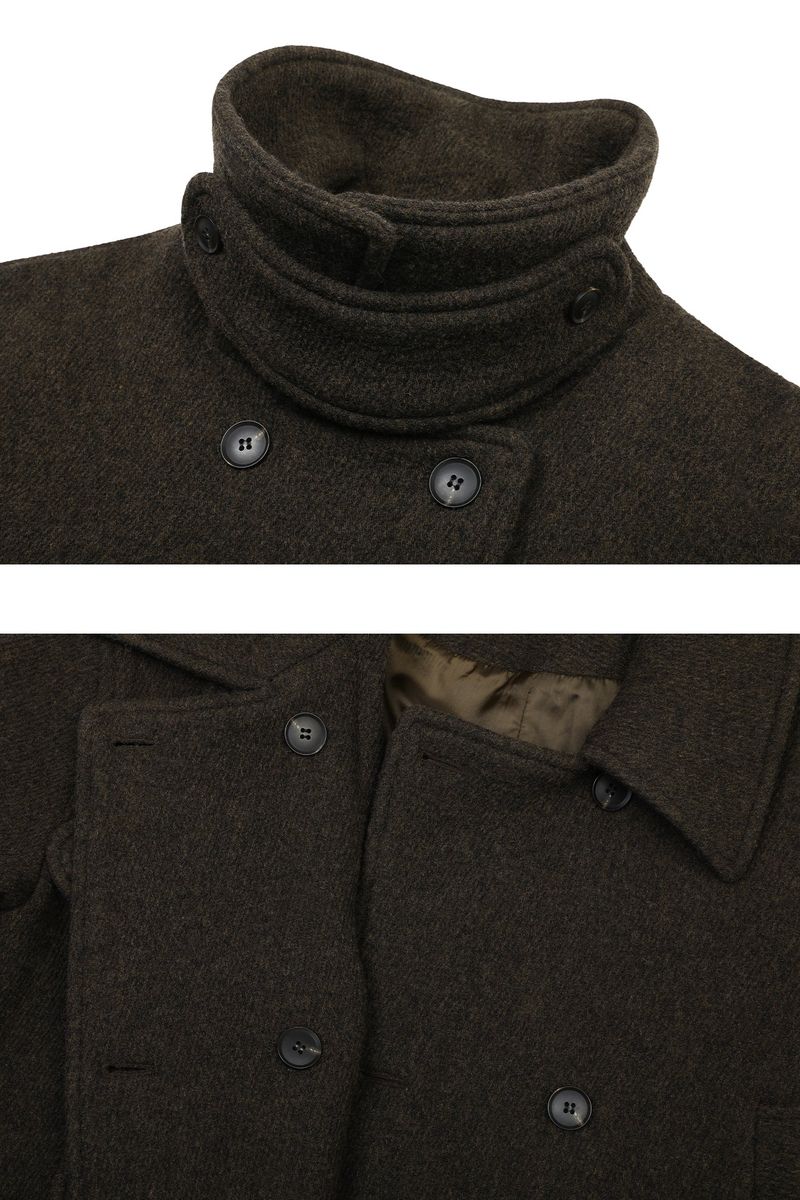 AMBER BELTED DOUBLE COAT brown