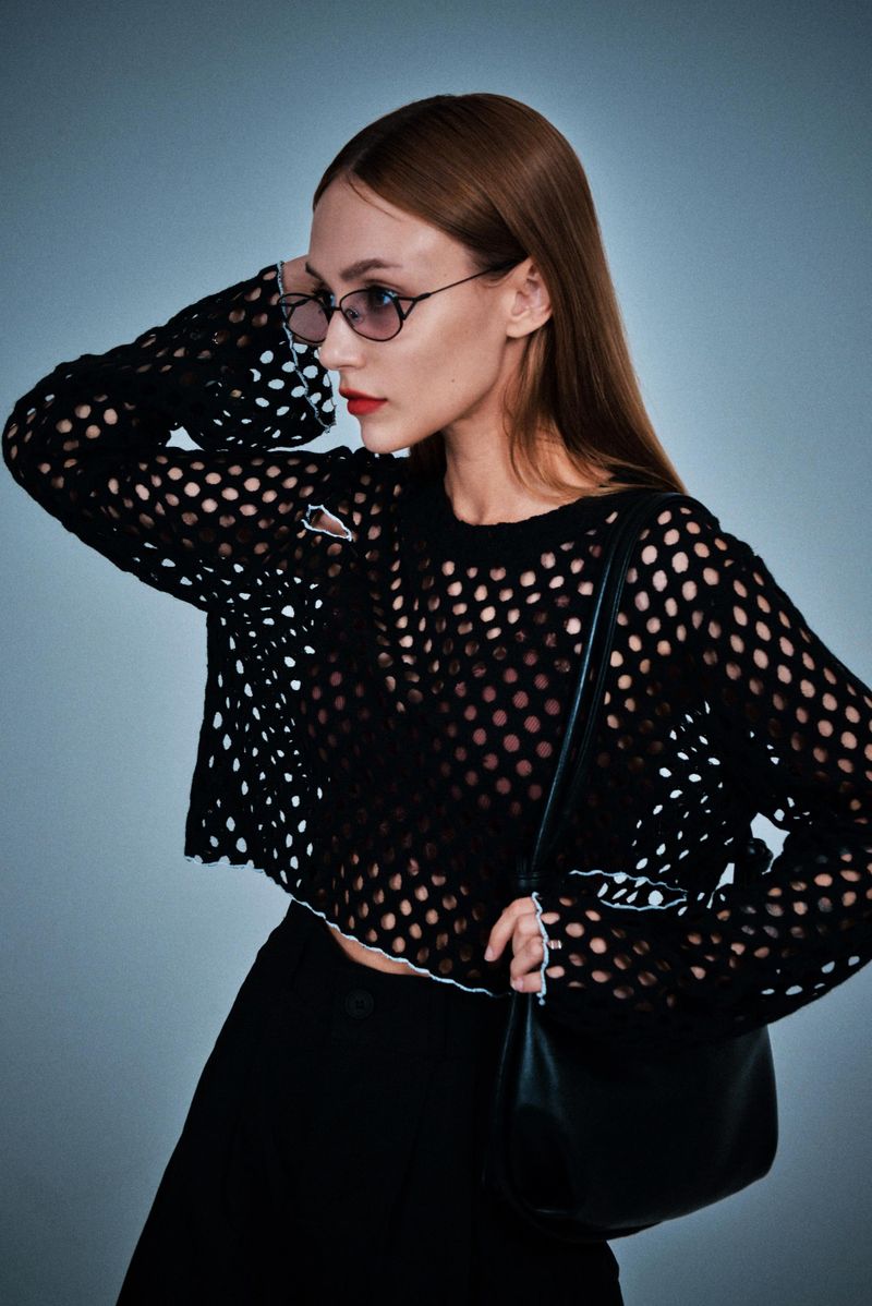 cut out net longsleeve