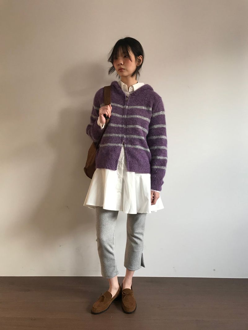 Saint Stripe Knit Hooded Zip-Up (2Colors)