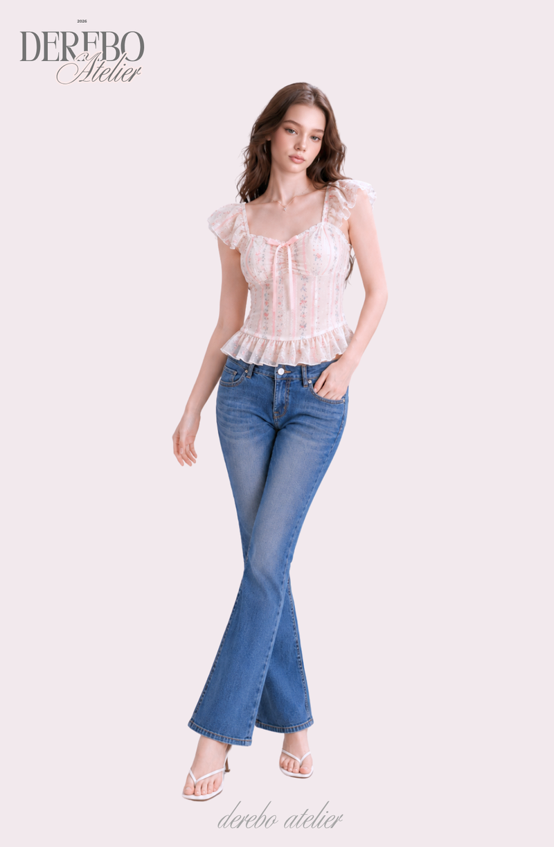 bella frill sleeveless blouse