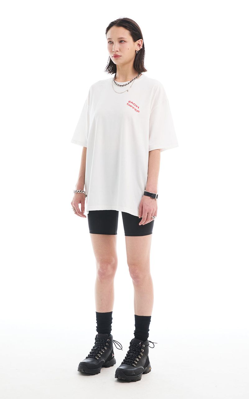 REFLECTIVE OVER SIZE T-SHIRT_WHITE
