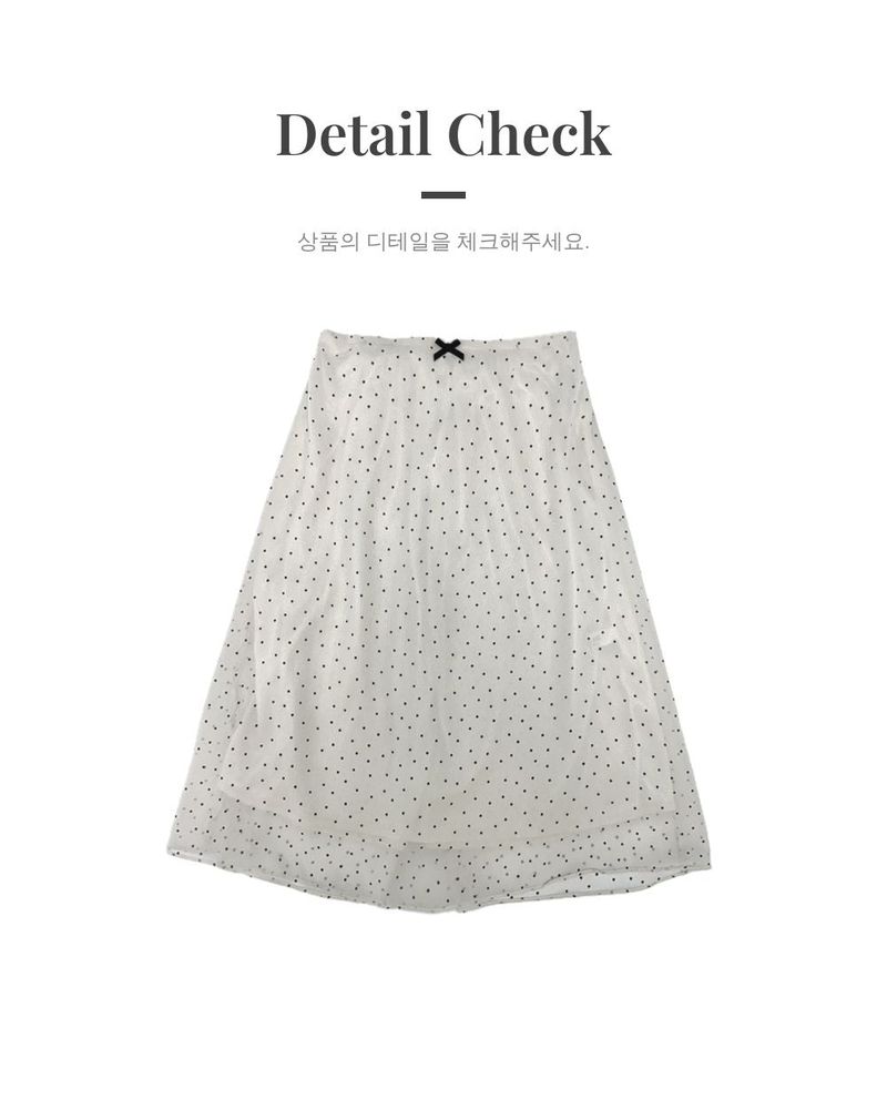 fine dot midi skirt