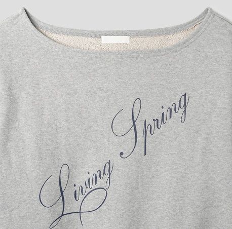Rainy Lettering Off-Shoulder Sweatshirt