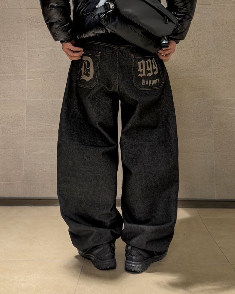 Prime nine wide denim pants