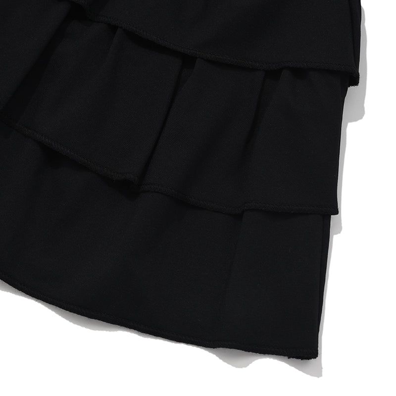 CANCAN PLEATS MINI SKIRT [BLACK]