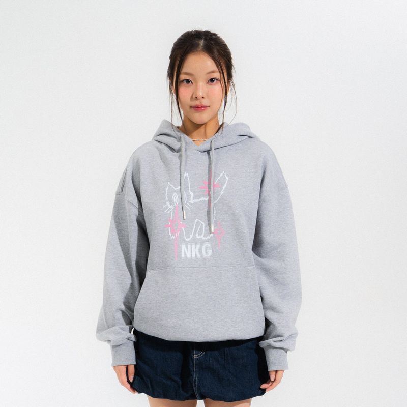NEWKITSCH(ニューキッチジェネレーション)の「DIZZY CAT HOOD TEE-MELANGE(Tops)」