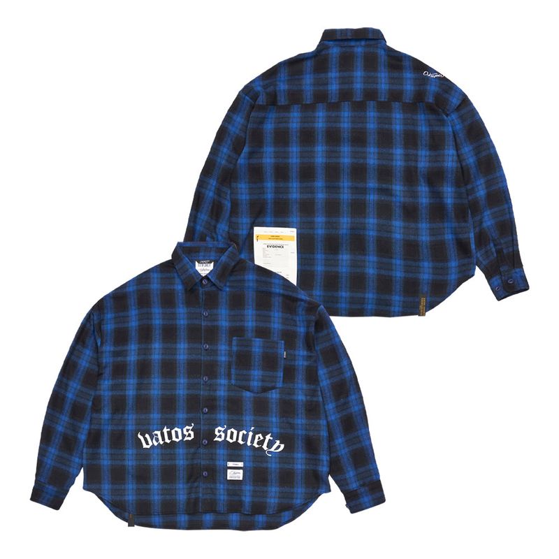 STIGMA（スティグマ）の「VATOS OVERSIZED LONG SLEEVES SHIRTS BLUE / BLACK /RED（Tops）」