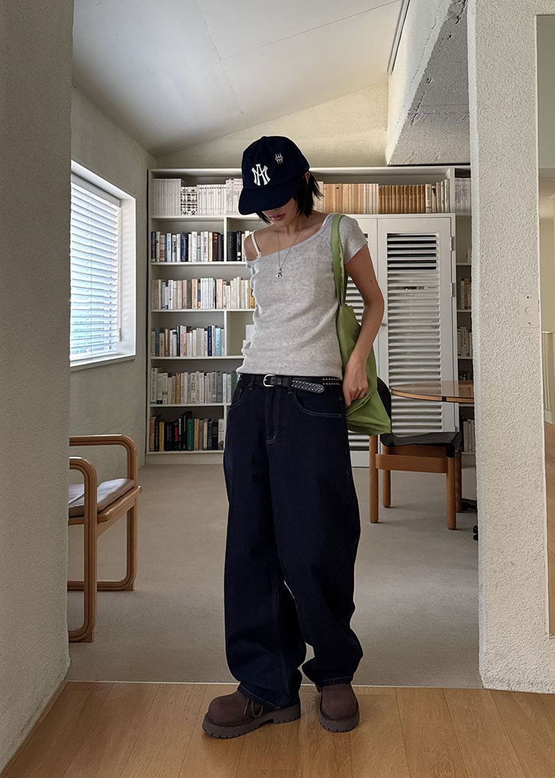 NONFADE STITCH WIDE DENIM (S-L)