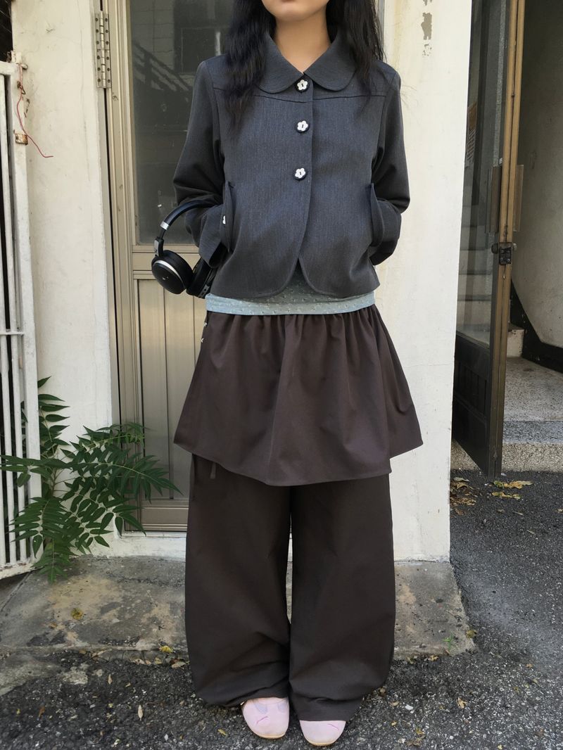 flower button jacket