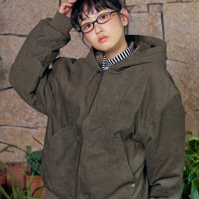 NASTYKICK（ナスティーキック）の「Corduroy Hooded Jacket (Brown)_K24ZA771（Tops）」