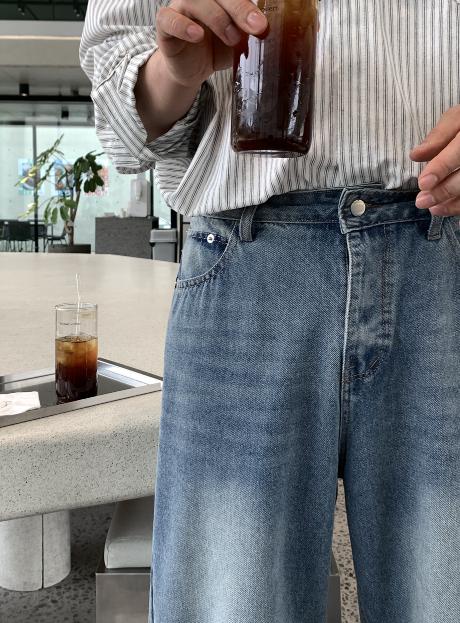 Nechis Washed Wide Denim Pants