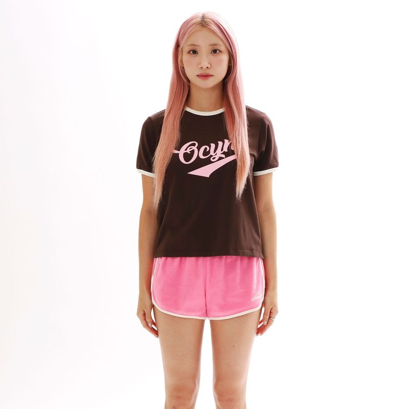 OFCOURSEWHYNOT（オブコースワイノット）の「グッドバイブオンリーリンガーTシャツ_ブラウン（トップス）」
