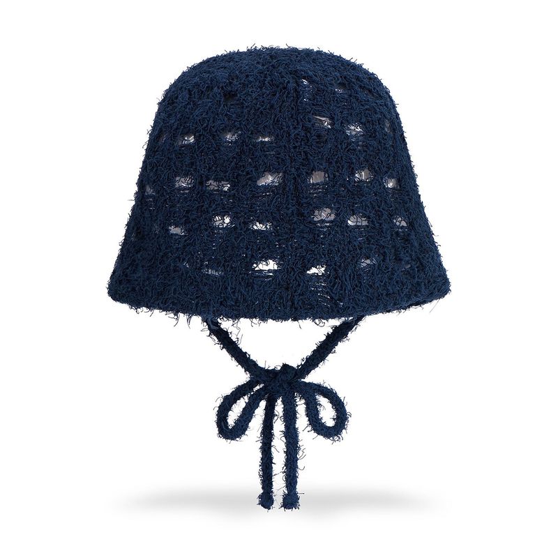 VA カーブオーバル メタル ニット パンチング バケットハット / Navy