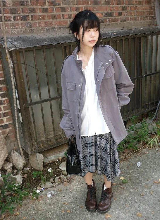 [unisex] Fleur High-Neck String Field Jacket