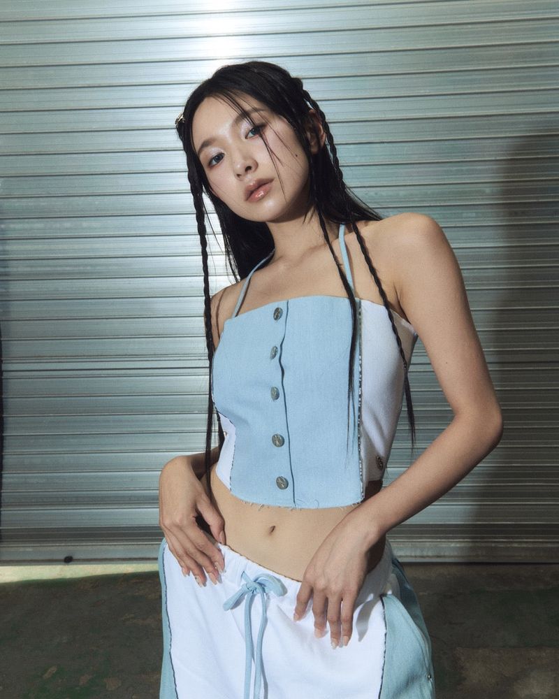 CHERRYQUIRI（チェリーキュリー）の「denim combi top - white（Tops）」