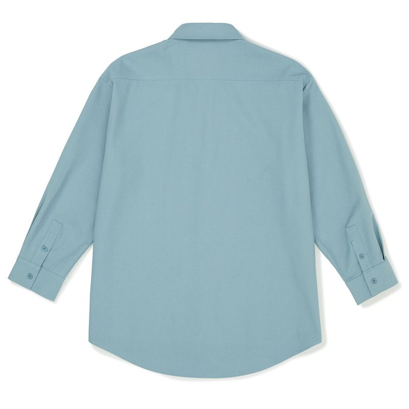ソリッドオーバーフィットロングスリーブシャツ / Solid Overfit Long sleeve shirt [LIGHT BLUE]