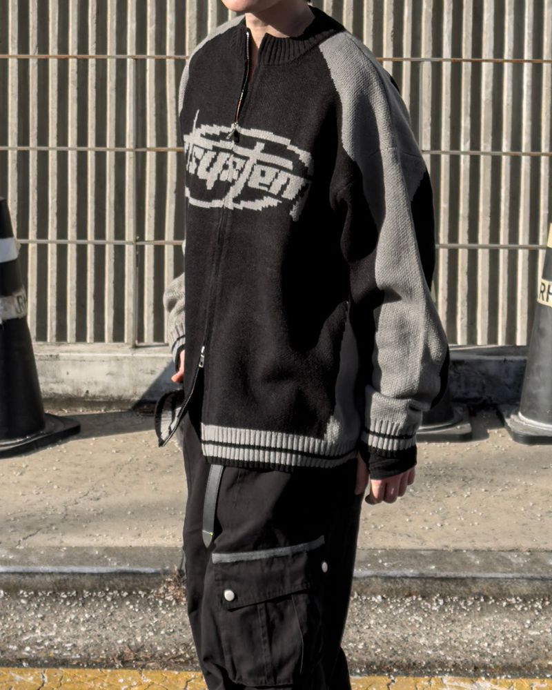 Corel Two-Way Raglan Knit Zip-Up