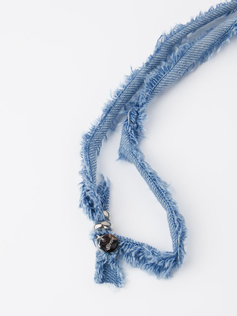 SUMMER DENIM MULTI CHOKER_CRYSTAL FLOWER