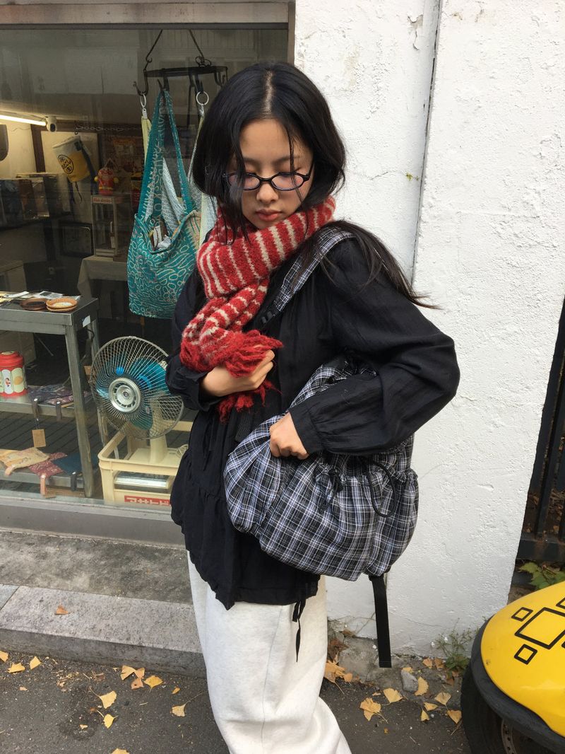 Le Fine Wool Stripe Muffler (4color)
