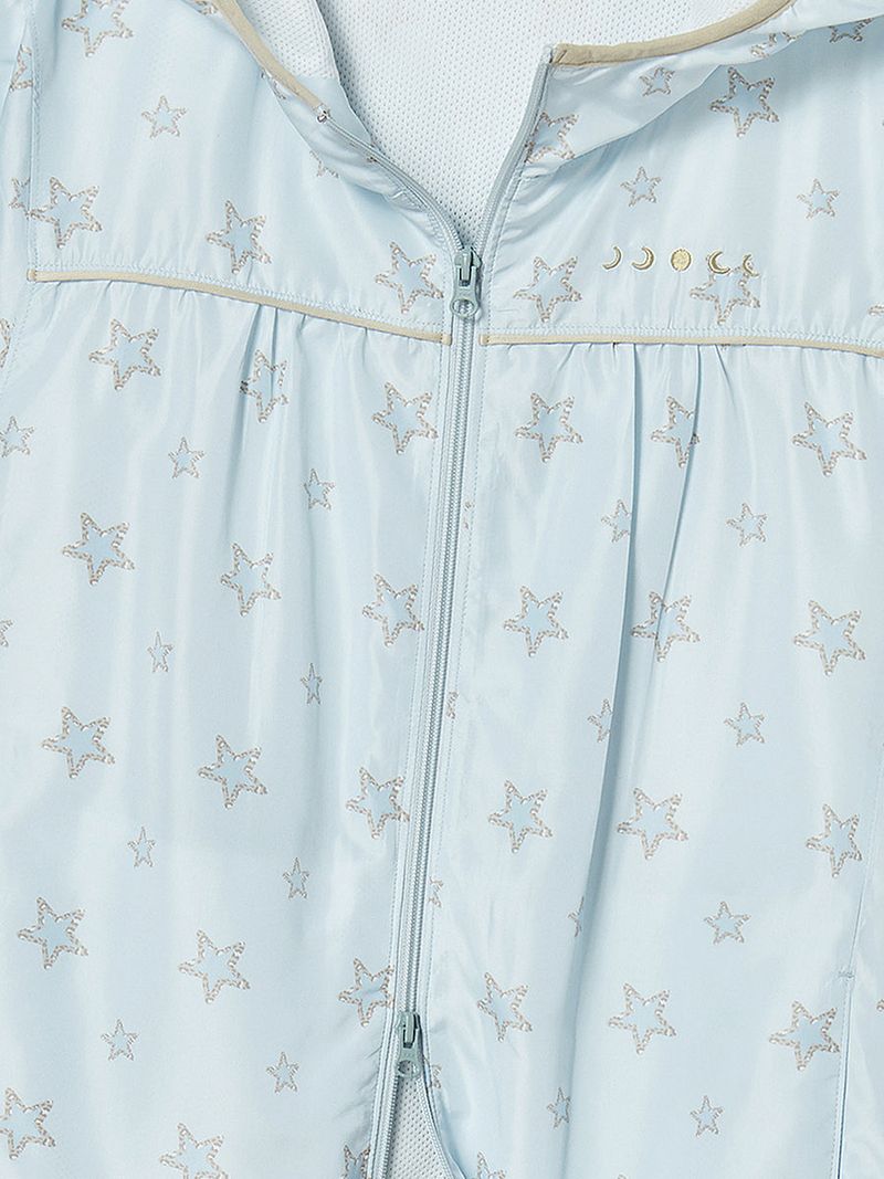 SHIRRING WINDBREAKER LIGHT BLUE