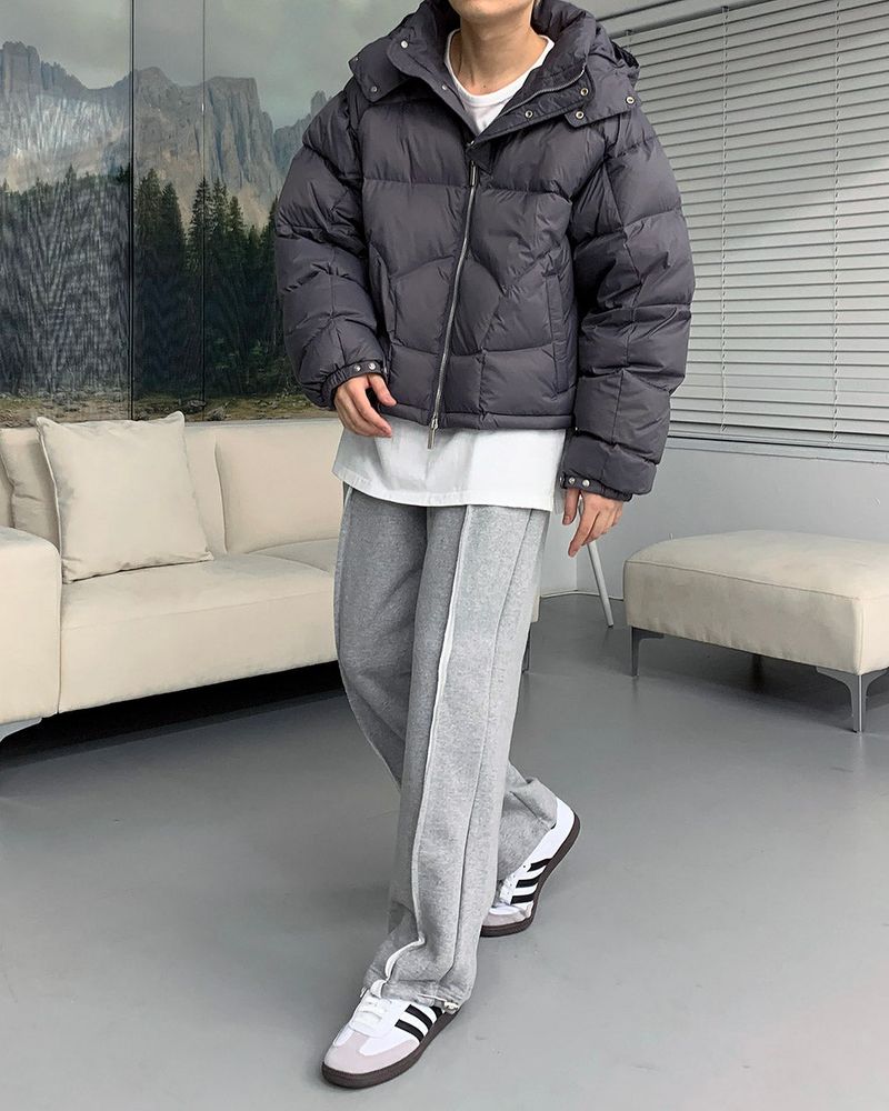 OWN Noah Duck Down Cropped Padded Jacket (2 colors)