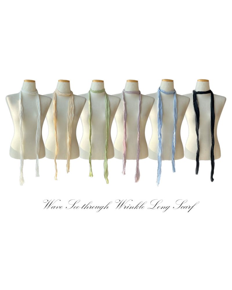 GUSTA（グスタ）の「Wave See-through Wrinkle Long Scarf（Fashion Accessories）」