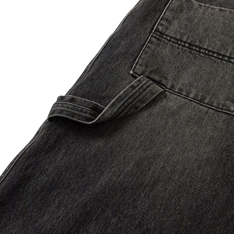 Vintage emblem denim pants / Black