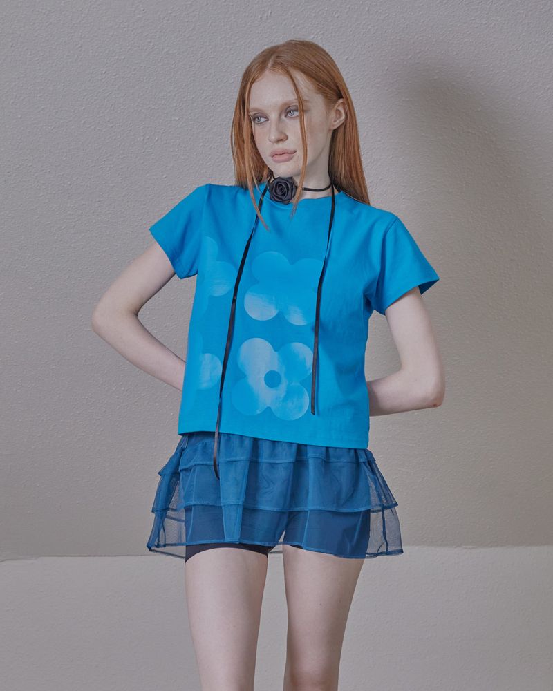 printing logo basic top / blue
