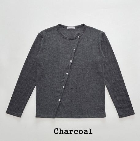 Root Diagonal Button Muscle Fit Cardigan