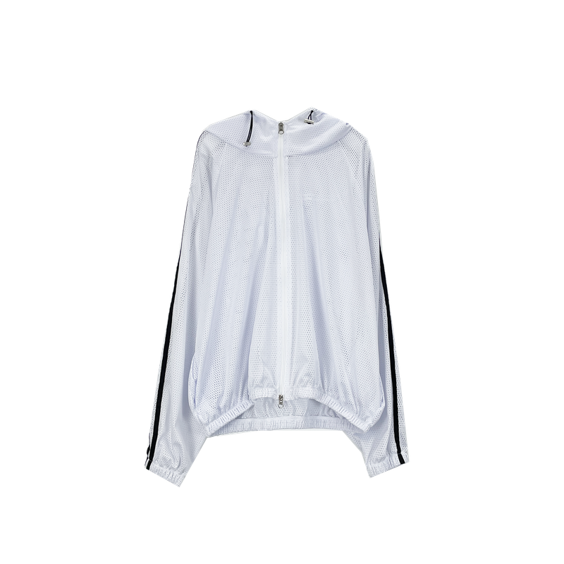 mesh track hooded jacket