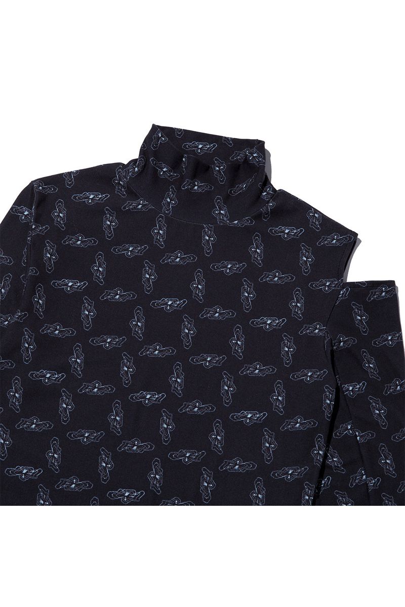 FLIP Pattern Turtleneck_Black