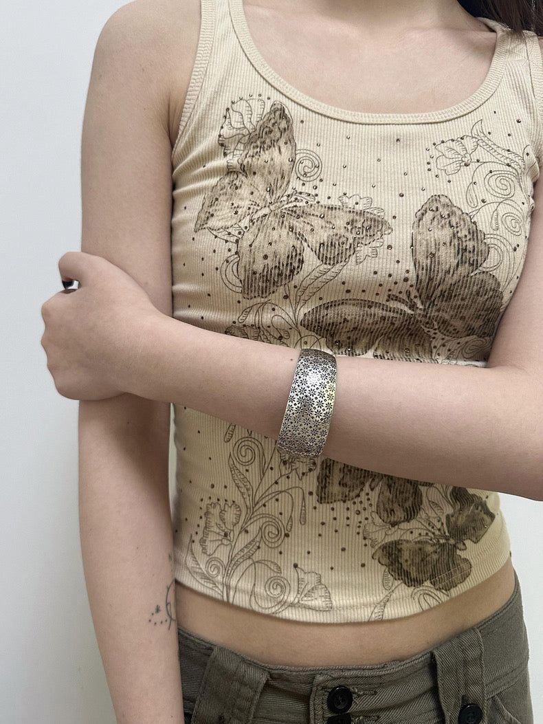 Ethnic flower bangle