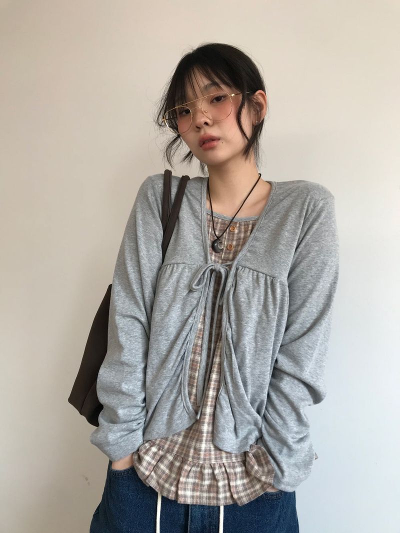 Haven Frill Check Blouse (2color)