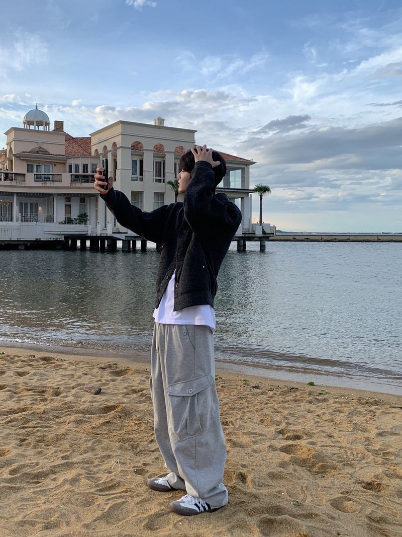 Dean Button Cargo Sweat Pants
