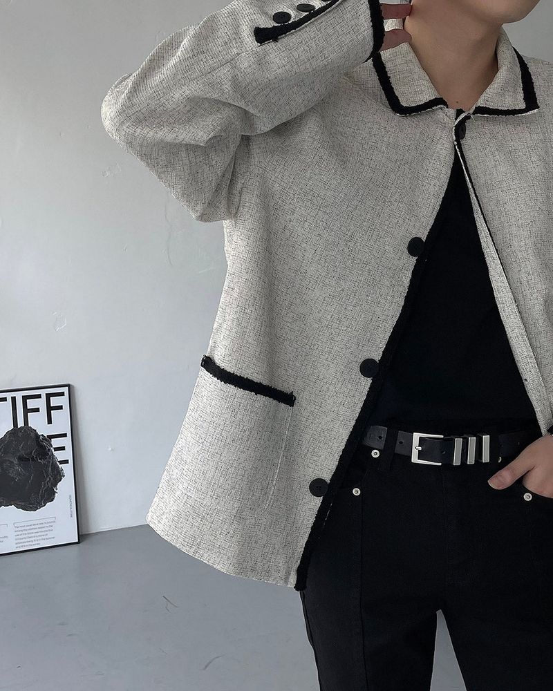 SO Line Collar Tweed Jacket ver.4 (2 colors)