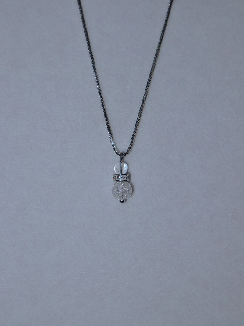crack crystal drop necklace