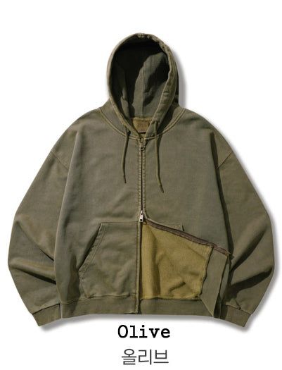 26SS★ Pigment Waffle Lining Hood Zip-Up