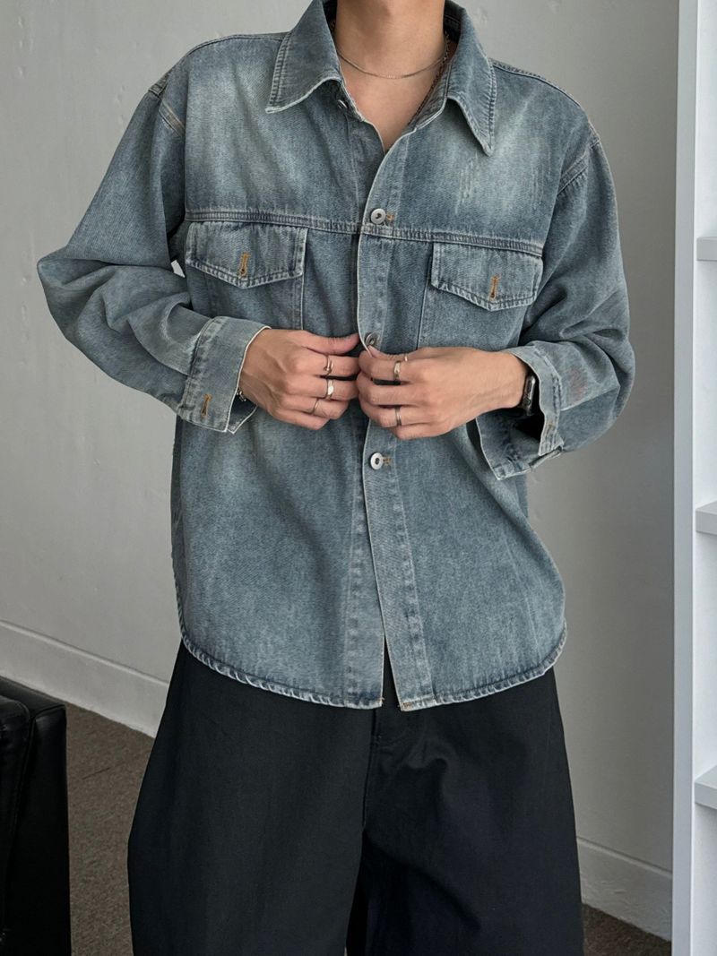 OW Washed Pocket Denim Shirt (2C)