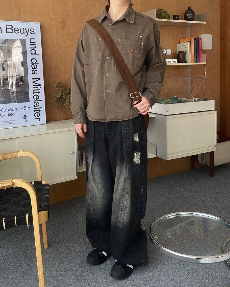 Frey Fold Denim Pants