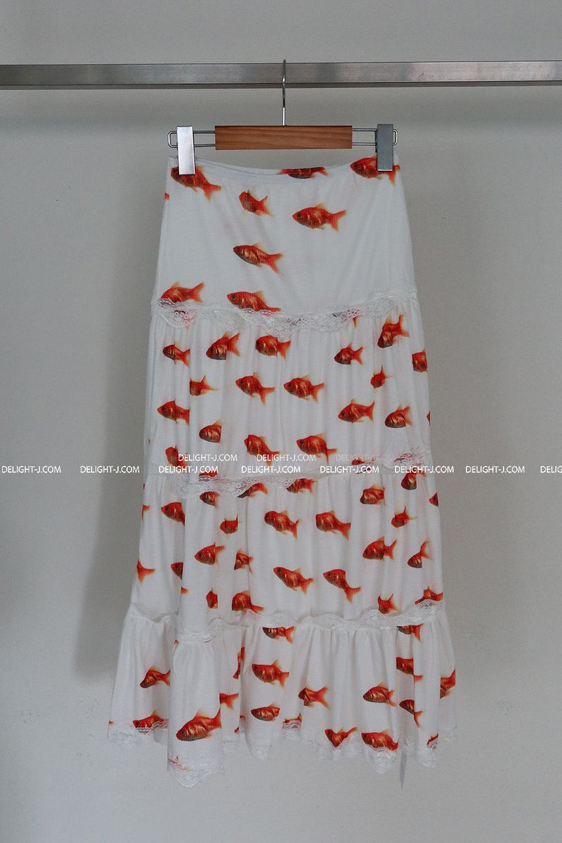 Goldfish lace cancan two-piece set