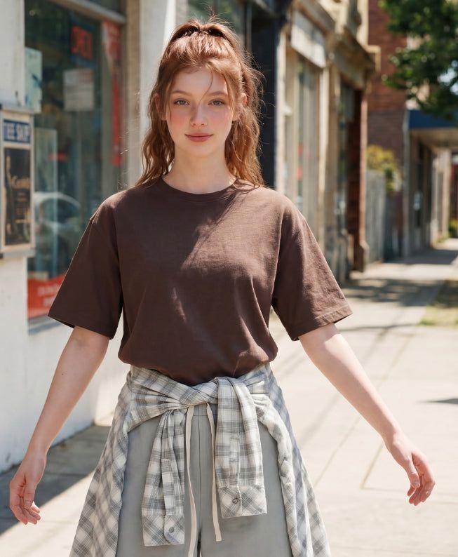 26SS★ Boxy Crop Short Sleeve T-shirts