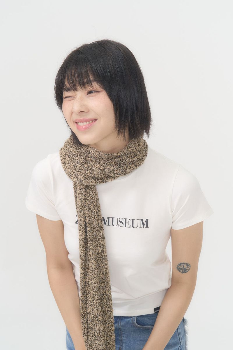 MIX KNIT MUFFLER (BEIGE)