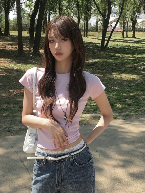 Tego Vintage Washing Denim Bootcut Pants