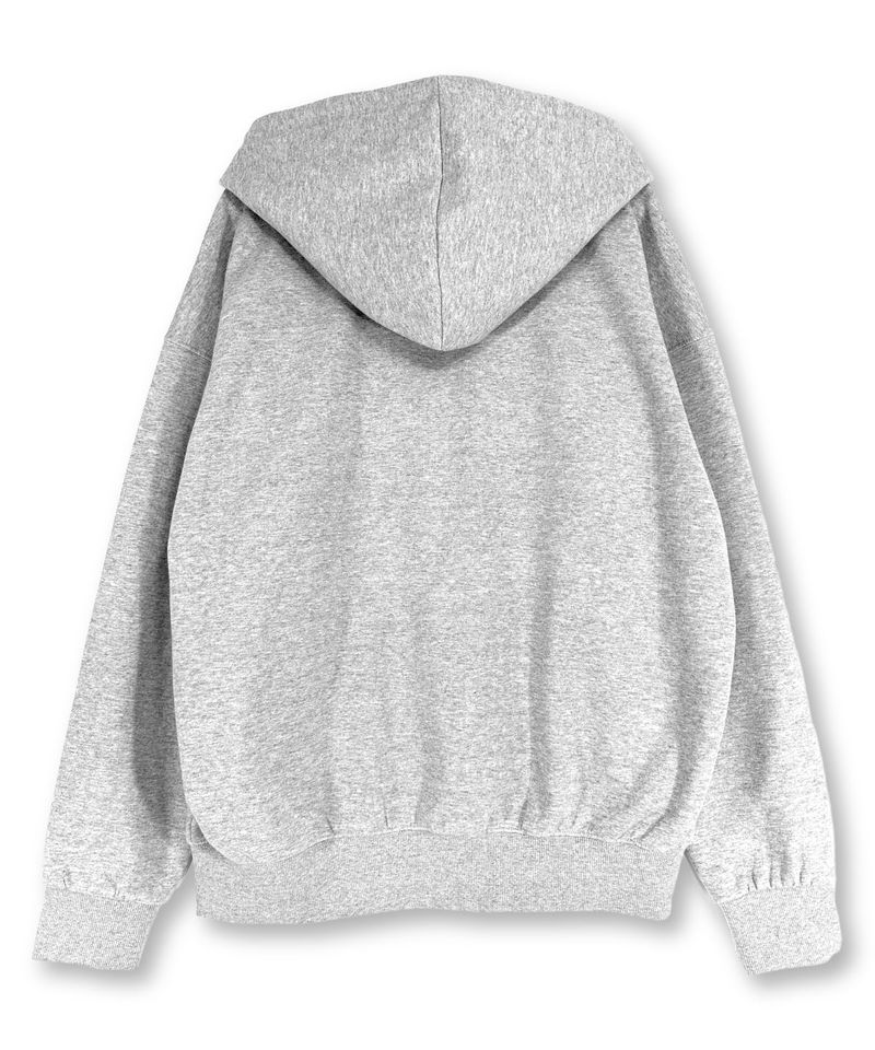 Vintage Cross Twoway  Hoodie Zip-up_Gray